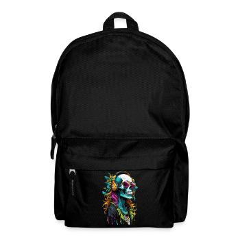 Hippie DJ Skull - Backpack - black - Front
