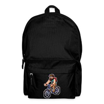 Mountain Bike Pixel Art - Backpack - black - Front