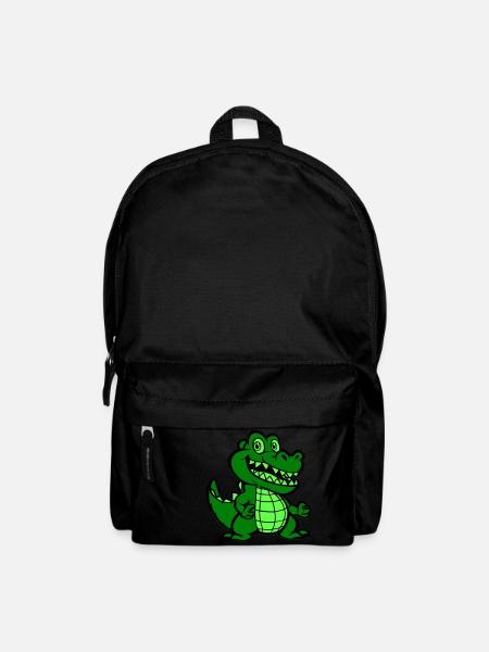 Krokodil Comic - Rucksack - Schwarz