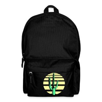 Cactus Desert Sunset Evening Night Cacti - Backpack - black - Front
