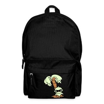canard petit oiseau mignon lunettes de soleil drôle palmier - Sac à dos - noir - Devant