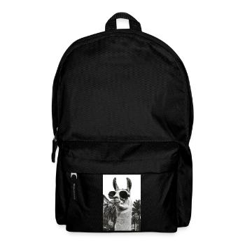 Llama Palm Trees Sunglasses Tranquil Humor - Backpack - black - Front
