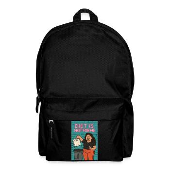 Diät ist nichts für mich - Rucksack - Schwarz - Vorne