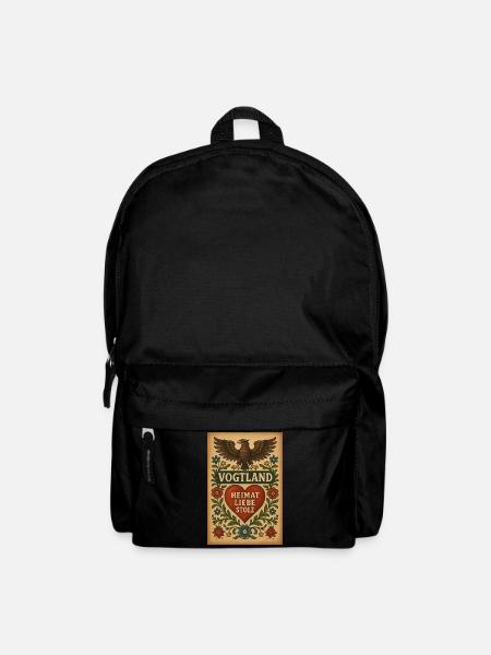 Vogtland Heimat Herz Adler - Rucksack - Schwarz