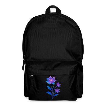 Lumineszierendes kosmisches Blumendesign - Rucksack - Schwarz - Vorne