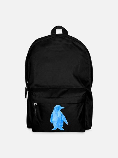 Diamond Penguin Geometric Design - Backpack - black