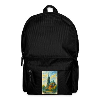 Gothic church in impressionist style - Backpack - black - Front