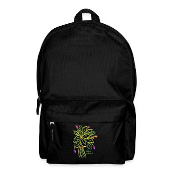 Lebendige florale Illustration - Rucksack - Schwarz - Vorne