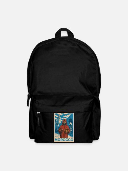 Traditional Morocco motif with tea lore - Backpack - black