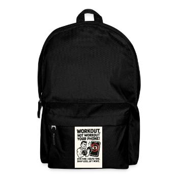 Weniger schnappen, mehr heben - Rucksack - Schwarz - Vorne
