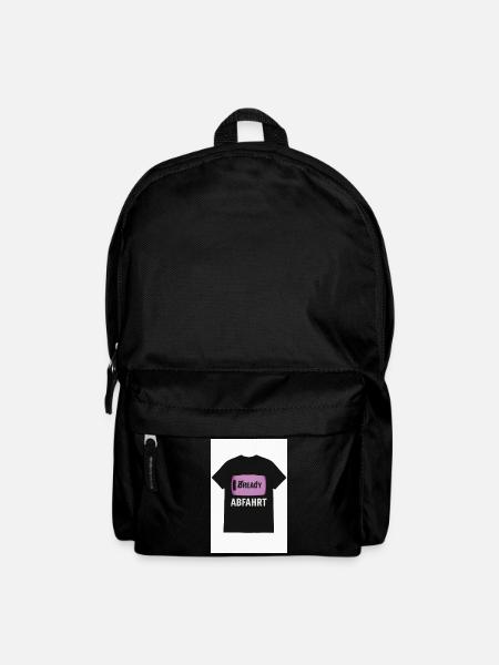 Bready Downhill T-Shirt with Baked Goods Print - Backpack - black