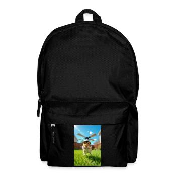 Hamsterpilot im Hubschrauber - Rucksack - Schwarz - Vorne