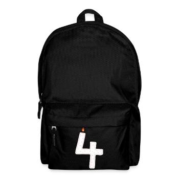 Conception de bougie festive numéro quatre - Sac à dos - noir - Devant