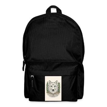 Wölfischer Naturgeist - Rucksack - Schwarz - Vorne