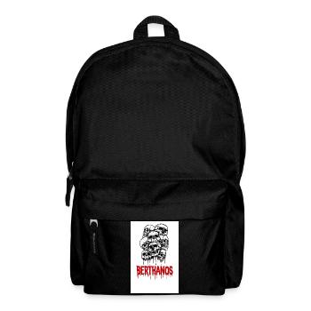 Skull motif with Berthanos lettering - Backpack - black - Front