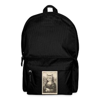 Cat portrait in art style - Backpack - black - Front