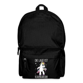 Lustiges Einhorn Bier Party Geschenk Spruch - Rucksack - Schwarz - Vorne