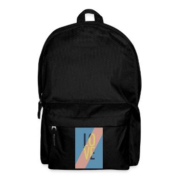 Modern Love Message with Abstract Design - Backpack - black - Front