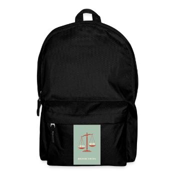 Less is More – Balance Poster Design - Rucksack - Schwarz - Vorne