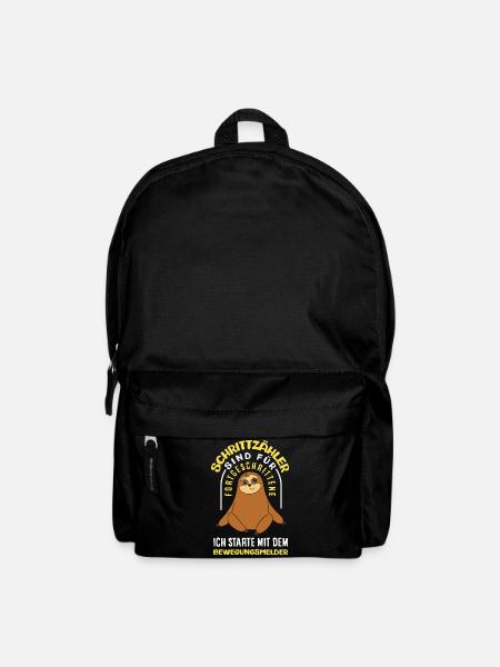 Schrittzähler? Ich nutze den Bewegungsmelder - Rucksack - Schwarz