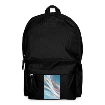 Abstrakte Lichtwellen - Rucksack - Schwarz - Vorne