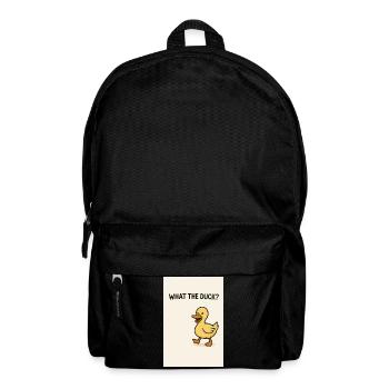 What the Duck – Verspielte Ente - Rucksack - Schwarz - Vorne