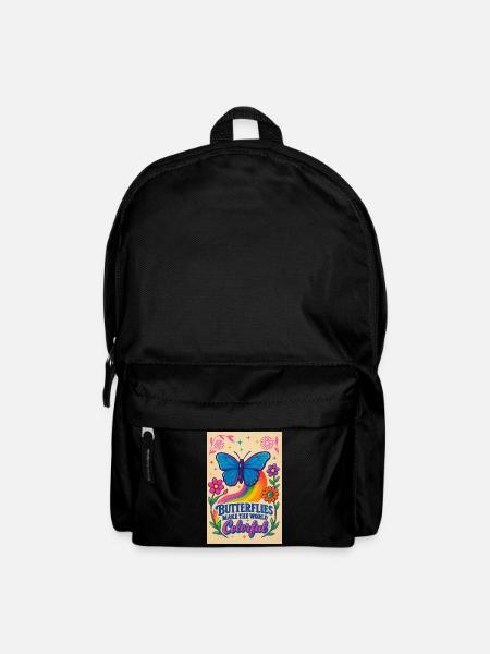 Papillon Couleur Monde Motif - Sac à dos - noir