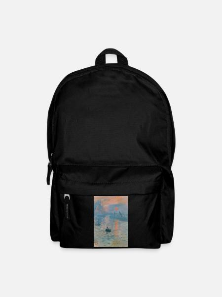 Impressionist Seascape Sunset - Backpack - black
