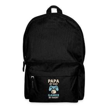 Papa by Day, Gamer by Night - Backpack - black - Front