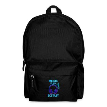 Music Is My Ecstasy – Neon Headphones - Rucksack - Schwarz - Vorne