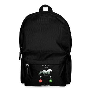 My_Horse m’appelle et je dois aller drôle de cheval - Sac à dos - noir - Devant