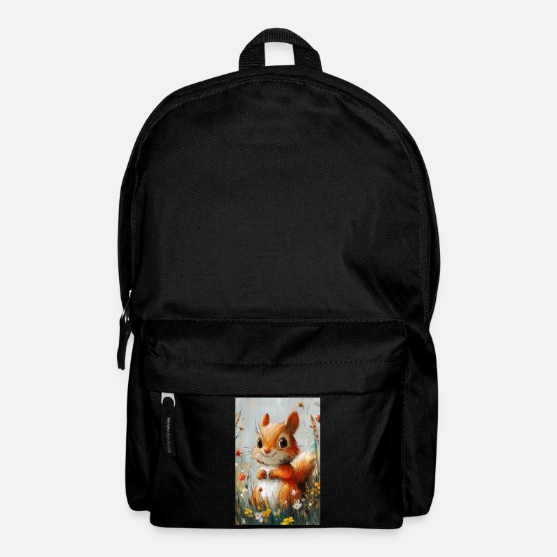 Illustration of a squirrel - Backpack - black