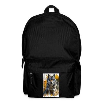 Illustration eines Wolfes - Rucksack - Schwarz - Vorne