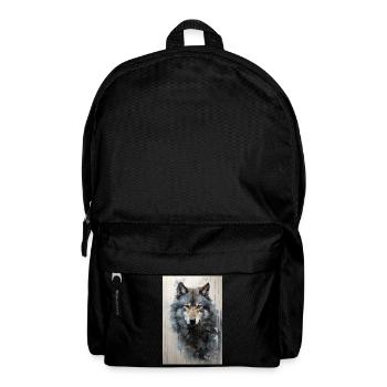 Illustration eines Wolfes - Rucksack - Schwarz - Vorne