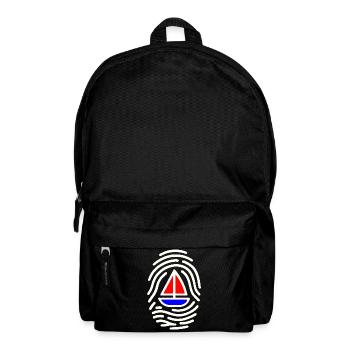 Fingerabdruck Segelboot Design - Rucksack - Schwarz - Vorne