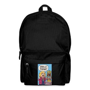 Karikatur Diebstahl des Louvre Pierre Jean. - Rucksack - Schwarz - Vorne