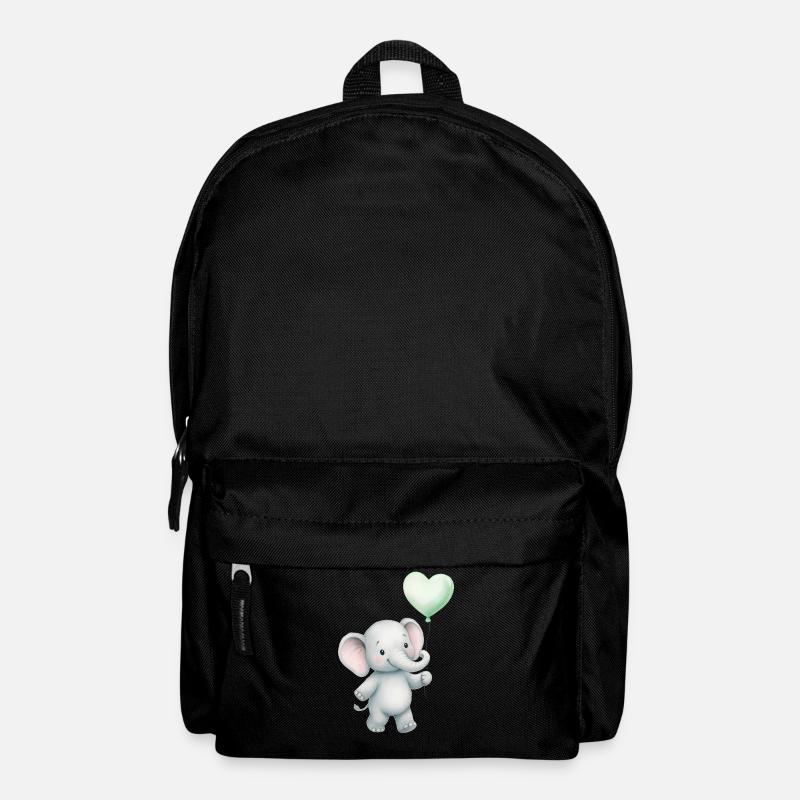 Eléphant avec ballon coeur - Sac à dos - noir