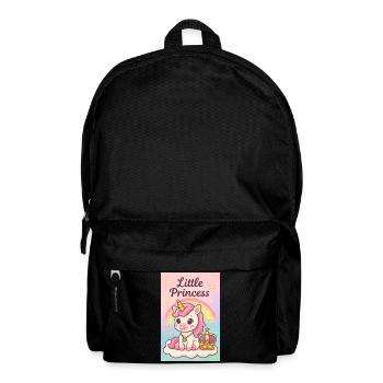 Petite Licorne Princesse - Sac à dos - noir - Devant