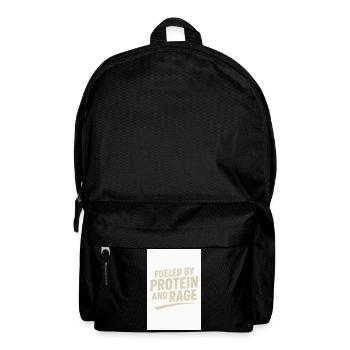 Fueled by Protein and Rage  - Rucksack - Schwarz - Vorne