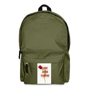 Love After Flowers Tulpenpoetik - Rucksack - Olivgrün - Vorne