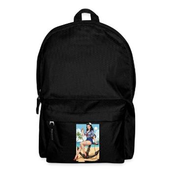 Beach sailor pinup - Backpack - black - Front