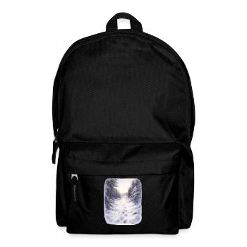 Winter forest path in the magic of snow - Backpack - black - Front