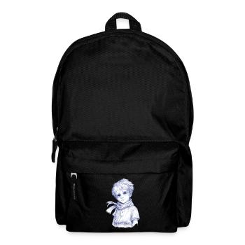 Blue pencil boy with scarf - Backpack - black - Front