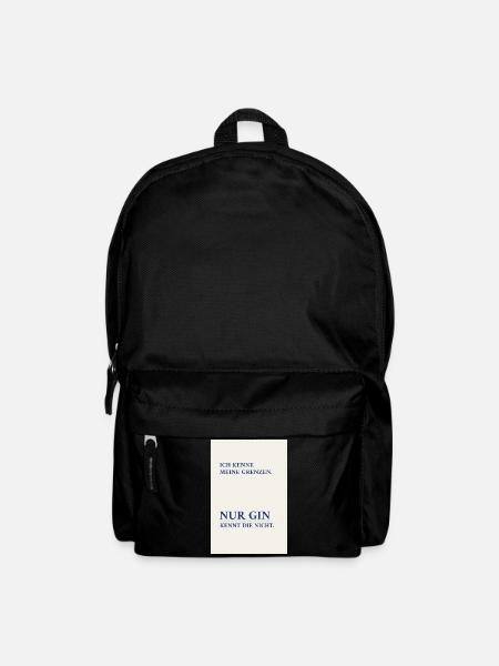 Gin kennt keine Grenzen – Minimal Poster - Rucksack - Schwarz