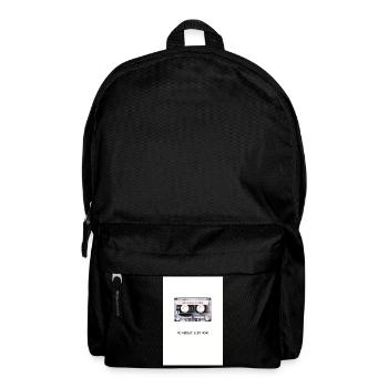 Pas de replay. À l’instant. – Conception rétro de cassette - Sac à dos - noir - Devant