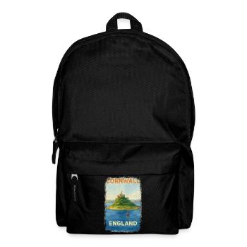 Cornwall England – Aquarell Reiseposter - Rucksack - Schwarz - Vorne