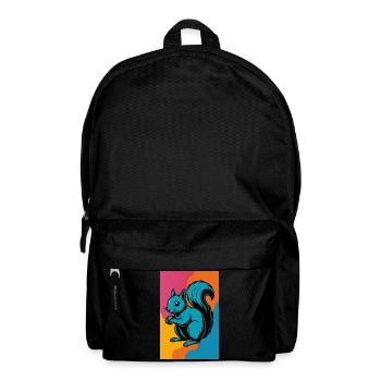 Art pop coloré d’écureuil - Sac à dos - noir - Devant