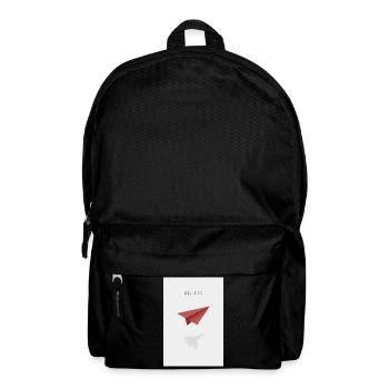 believe  mit Papierflieger - Rucksack - Schwarz - Vorne