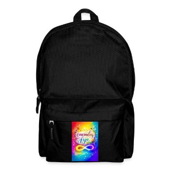 Unendlich feines farbenfrohes Design - Rucksack - Schwarz - Vorne