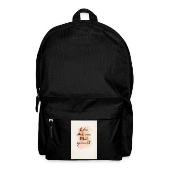 Liebe wird aus Mut gemacht – Aquarell Poster - Rucksack - Schwarz - Vorne